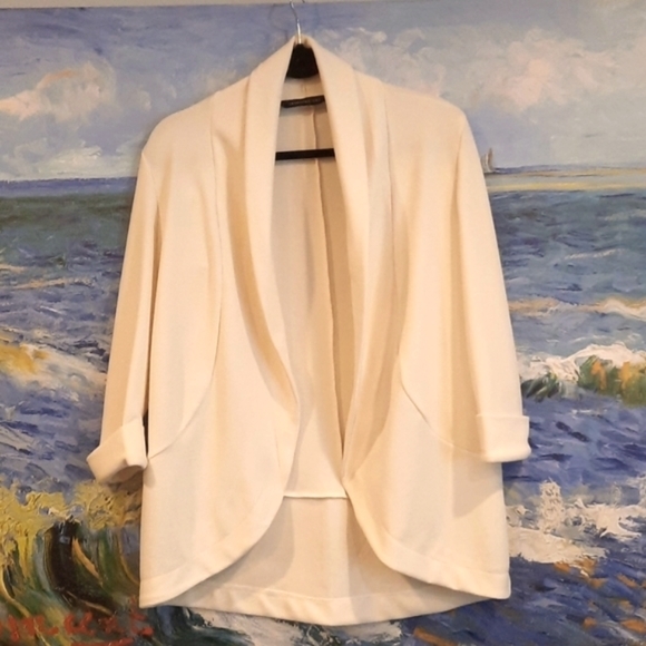 Seven Sisters Cream Blazer - Picture 1 of 3
